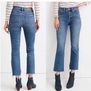 Madewell Cali Denim Boot Jeans Raw Edge Hem 25
